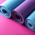 Rolled up yoga mats